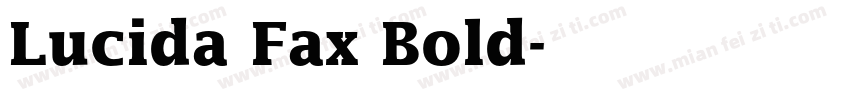 Lucida Fax Bold字体转换